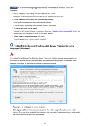 Page 955Check If an error message appears outside printer status monitor, check the
following: