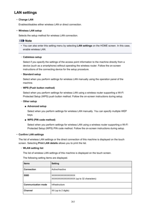 Page 263LAN settings