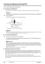 Page 2018Chapter 1Before Printing
Turning the Machine ON and OFF
Turn on the machine before starting printing.
„Turning on the Machine
Before turning on the machine, confirm that the Print Head and ink tanks are set into place.
1Press [ON/OFF].
[COPY] flashes green for a while, and then turns on.
„Turning off the Machine
1To turn off the machine, press [ON/OFF].
The machine is off when the currently selected Mode button (e.g. COPY) stops flashing and 
all Operation Panel lamps are off.
„Setting the Power Save...