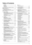 Page 3Table of Contents
1
Copyright ........................................................ 3
Disclaimer ....................................................... 3
Model Name ................................................... 3
Trademarks..................................................... 4
How to Use the Documentation Provided......... 5
Safety Precautions ........................................... 6
Reading the Document ................................... 11
Symbols Used in This Guide...