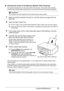 Page 7773
Routine Maintenance
„ Cleaning the Inside of the M achine (Bottom Plate Cleaning)
This section describes how to clean the inside  of the machine. If the inside of the machine 
becomes dirty, printed paper may get dirty,  so we recommend performing cleaning regularly.
1Make sure that the machine is turned on, and then remove any paper from the 
Rear Tray.
2Open the Paper Output Tray.
(1)Put your finger in the rounded indent beside the Paper Output Tray and open it gently.
(2) Open up and set the Output...