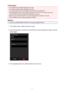 Page 71Important•
The available functions differ depending on the app.
•
The printing procedure differs depending on the app.
•
You need to get the account and register photo and other data beforehand.
•
The following file formats can be printed: jpg, jpeg, pdf, docx, doc, xlsx, xls, pptx, ppt, and rtf.The file formats that can be printed differ depending on the app.
•
Before you print, check that printer is on and is connected to the network. Then start.
•
This is available if you are using a smartphone or...