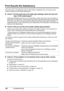 Page 146142Troubleshooting
Print Results Not Satisfactory
If the print result is not satisfactory such as  white streaks, misaligned lines, and uneven colors, 
confirm the paper and print quality settings first.
z Check 1: Do the page size and media type settings match the size and 
type of the loaded paper?
When these settings are incorrect,  you cannot obtain a proper print result. If you are printing a 
photograph or an illustration, incorrect paper type  setting may reduce the quality of printout color....