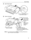 Page 15Basic Printing
11
3Open the Rear Support.
4Prepare to load paper.
Do not load paper when the POWER lamp is flashing. Otherwise, the 
paper or the printer may be damaged.
(1) Press the REAR SUPPORT button 
to open the Rear Support.
(2) Press the right 
corner of the Rear 
Support to open 
the Rear Support 
Extension.
When loading paper 
that is Letter size or 
smaller, this 
procedure is not 
necessary.
(3) Press the FRONT FEED button.
The printer starts making operating 
noises and then the POWER lamp...