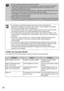 Page 36
34†
When the Indicator Blinks
The indicator of the printer blinks if any error occurs during printing.
• E-mail and phone directories cannot be printed.
• Images downloaded from internet homepages or images originally downloaded 
from a URL and attached to e-mail cannot be printed. This restriction is for 
protecting mobile phone security.
• Some mobile phones have limited memory capacity for infrared data transmission 
and you may not be able to print the image in the best quality.
• The images in the...