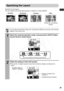 Page 41
39
Specifying the Layout
Specify the print layout.
You can select from bordered/borderless, 8 stickers or index (INDEX).
If you set the print operation mode to ALL and layout to INDEX, you can print a list of all the 
images on the memory card.
1Select the required operation mode, and press the LAYOUT button 
several times to select layout.
2Check the setting on the LCD monitor.
zThe number of sheets of paper to be printed sometimes changes according to the 
layout. 
Borderless8 stickers
BorderedIndex...