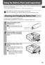 Page 57
55
Using the Battery Pack (sold separately)
You can print outdoors or at locations without a power outlet by installing the battery pack 
NB-CP2L (sold separately).
Proper Usage and Handling of the Battery Pack   Battery (sold separately) (p. 17)
zThe battery pack NB-CP1L (sold separately) cannot be used.zDo not use the battery pack in products other than those recommended by Canon.
Attaching and Charging the Battery Pack
Use the printer for charging the battery pack.
Install the battery pack NB-CP2L on...