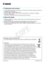 Page 56CDP-E513-010  © CANON INC. 2012
Trademarks and Licenses
 ODCF is a collective trademark of Japan Electronics and Information Technology Industries Association and 
a registered trademark in Japan.
 OThe SDXC logo is a trademark of SD-3C, LLC. OWi-Fi®,  Wi-Fi Alliance®, WPATM, WPA2TM, and Wi-Fi Protected SetupTM are trademarks or registered 
trademarks of Wi-Fi Alliance.
 O This product is implemented with exFAT technology licensed by Microsoft.
About this Guide
 OReprinting, transmitting, or storing in a...