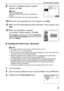 Page 53Printing with the computer
51
9When the “Installation Results” window 
appears, click OK.
10When the “On-screen Manual” screen appears, click Next.
11When the “Print Head Alignment Recommended” screen appears, click 
Next.
12When the “Installation completed 
successfully” window appears, click Exit. 
„Installing the Printer Driver— Macintosh
note
• The steps described in this section reflect Mac OS X v.10.3.x.
• Mac OS X v.10.3 x is recommended.
• Do not remove or insert the USB cable during...