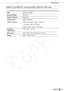 Page 91
Specification
91Appendix
Battery Pack NB-ES1L (sold separately) (SELPHY ES2 only)
Ty p eLithium ion battery
Nominal Voltage DC 22.2 V
Nominal Capacity 2000 mAh
Charge Cycles Approx. 300 times
Number of prints
*Postcard size paper: Approx. 50 sheets
L size paper: Approx. 50 sheets
Card size paper: Approx. 100 sheets
Operating
Temperatures 5 - 40 °C (41 - 104 °F)
Dimensions 140.0 x 60.0 x 22.0 mm (5.5 x 2.4 x 0.9 in.)
Weight Approx. 335 g (11.8 oz.)  