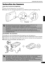 Page 24Vorbereiten des Scanners
3
Deutsch
Vorbereiten des Scanners
Lösen der Scannerverriegelung
1Ziehen Sie die Klebestreifen vom Scanner ab.
2Schieben Sie den Verriegelungsschalter bis zur Markierung für Entriegelung ( ).
Anschließen des Scanners
1Schließen Sie das Filmadapterkabel (FAU-Kabel) an den FAU-Stecker an.
2Verbinden Sie den Scanner über das mitgelieferte USB-Schnittstellenkabel mit dem Computer.
3Schließen Sie das mitgelieferte Netzteil an den Scanner und dann an eine Steckdose an.
4Drücken Sie zum...