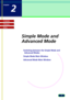 Page 77
Glossary Contents
Index chapter
2
Simple Mode and
Advanced Mode
Switching between the Simple Mode andAdvanced Modes
Simple Mode Main Window
Advanced Mode Main Window 