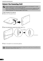 Page 6Unlock the Scanning Unit
6
Unlock the Scanning Unit
1Peel the seals off the scanner.
2Gently turn the scanner over.
3Push the lock switch toward the unlock mark ( ). 
4Return the scanner to a horizontal position.
• Unlock the scanning unit before connecting the scanner to the computer. If it is left 
locked, a malfunction or other problem may occur.
• Do not tilt the scanner more than 90 degrees from horizontal when releasing the lock.
• When locking the scanner, do not lift up the back and tilt the...