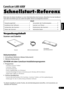 Page 221
Deutsch
Bitte lesen Sie dieses Handbuch vor der Inbetriebnahme des Scanners. Bewahren Sie das Handbuch
nach dem Durchlesen gut auf, damit Sie später darauf zurückgreifen können!
Verpackungsinhalt
Scanner und Zubehör
Dokumentation
• Schnellstart-Referenz (dieses Dokument)
• Weitere Dokumente
CD-ROM mit dem CanoScan-Installationsprogramm
• Programme
- ScanGear (Scanner-Treiber)
- CanoScan Toolbox
- ArcSoft PhotoStudio
- Presto! PageManager (nur Windows)
- ScanSoft OmniPage SE (keine Unterstützung für...