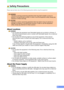 Page 55
 Safety Precautions
Please read and take note of the following precautions before using the equipment.
WARNING
Indicates a warning concerning operations that may lead to death or injury to
persons if not performed correctly. In order to use the equipment safely, always pay
attention to these warnings.
CAUTION
Indicates a caution concerning operations that may lead to injury to persons or
damage to property if not performed correctly. In order to use the equipment
safely, always pay attention to these...