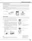 Page 1313
Part Names and Functions
You can move Spotlight or Pointer of the projector with the remote control unit to emphasize a part of the projected image.
(See “Pointer” on page 40 for changing the patterns and sizes.)
While pressing the MENU button, hold down the NO SHOW
button for more than 7 seconds so that the Pointer function
can be available. (The Laser pointer function has switched to
the Pointer function.)1
Spotlight
Press the LASER button on the remote control unit toward
the projector and see if...