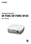 Page 1MULTIMEDIA PROJECTOR
LV-7245/LV-7240/LV-X5
User’s Manual
E
English 