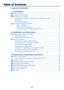 Page 7vi
Table of Contents
Important Information...........................................................................i
1. Introduction......................................................................................1
 Whats in the Box? ........................................................................................................ 1
 Introduction to the Projector ......................................................................................... 2
 Part Names of the Projector...