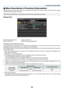 Page 7566
5. Using On-Screen Menu
 Menu Descriptions & Functions [Information]
Displays the status of the lamp / filter, the current signal, the wired LAN, and the version. This item has four pages. 
The information included is as follows:
NOTE:	Pressing	the	INFO	button	on	the	remote	control	will	show	the	[Information]	menu	items.
[Usage time]
[Remaining	lamp	time]	(%)		 [Lamp	counter]	(H)
[Filter	counter]	(H)	 	 [Total	carbon	savings](kg-CO2)
Remaining Lamp Time/Lamp Counter
The  projector  has  the  Quiet...