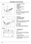 Page 10
10
Part	Names	and	Functions
⑤⑦⑧
③②
Front
Back
⑥
① Top	controls	and	Indicators② Zoom	Ring③ Focus	Ring④ Speaker⑤	 Infrared	Remote	Receiver⑥ Projection	Lens⑦ Lens	Cap (See page 67 for attaching.)
⑧ Air	Intake	Vent
⑨ Lamp	Cover⑩ Terminals	and	Connectors⑪ LAN	Connection	Terminal⑫ Power	Cord	Connector
Note:
Replace only with the same types of the supplied cords or cables. Using improper cords or cables may cause an electric shock or a fire.  
⑬ Exhaust	Vents
 CAUTION
Hot air is exhausted from the exhaust...