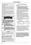 Page 44
To	the	Owner
CAUTION:				TO	REDUCE	THE	RISK	OF	ELECTRIC	SHOCK,	DO	NOT	REMOVE	COVER	(OR	BACK).	NO	USER-SERVICEABLE	PARTS	INSIDE	EXCEPT	LAMP	REPLACEMENT.	REFER	SERVICING	TO	QUALIFIED	SERVICE	PERSONNEL.
THIS	SYMBOL	INDICATES	THAT	DANGEROUS	VOLTAGE	CONSTITUTING	 A	RISK	OF	ELECTRIC	SHOCK	IS	PRESENT	WITHIN	THIS	UNIT.
THIS	SYMBOL 	INDICATES	THAT	THERE	ARE	IMPORTANT	OPERATING	AND	MAINTENANCE	INSTRUCTIONS	IN	THE	USER'S	MANUAL 	WITH	THIS	UNIT.
CAUTION
RISK	OF	ELECTRIC	SHOCK
DO	NOT	OPEN
Before installing and...