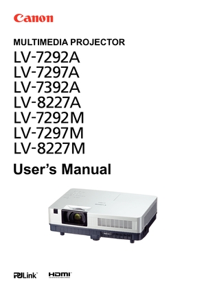 Page 1MULTIMEDIA PROJECTOR
User’s Manual 