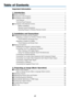 Page 8
v
Table of Contents
Important Information  .........................................................................................i
1. Introduction   ........................................................................................................1
❶ What's in the Box?   ........................................................................................................1
❷ Introduction to the Projector...