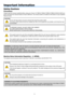 Page 2i
Important Information
Safety Cautions
Precautions
Please read this manual carefully before using your Canon LV-7385/LV-7380/LV-7285/LV-7280/LV-8310/LV-8215 pro-
jector and keep the manual handy for future reference. Your serial number is located on the bottom of your projector. 
Record it here:CAUTION To turn off main power, be sure to remove the plug from power outlet.
The power outlet socket should be installed as near to the equipment as possible, and should be eas-
ily accessible.
CAUTION TO...