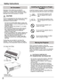 Page 88
Safety	Instructions
Openings in the cabinet are provided for ventilation. To ensure reliable operation of the product and to protect it from overheating, these openings must not be blocked or covered. 
 CAUTION
Hot air is exhausted from the exhaust vent. When using or installing the projector, the following precautions should be taken. 
–   Do not put any flammable object or spray can near the projector, hot air is exhausted from the ventilation holes.–   Keep the exhaust vent at least 3’ (1 m) away...