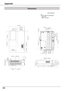 Page 82
8

Appendix
Dimensions
Unit: mm(inch)
Screw Holes for Ceiling MountScrew: M4Depth: 1.0(0.47)
79.6(3.13)46.2(1.82)3.7(0.15)17.1(0.67)
33.6(1.32)
35.9(1.41)
85.4(3.36)83.8(3.30)
10.0˚
247.0(9.72)
4.6(0.18)
80.2(3.16)
138.0(5.43)122.2(4.81)114.0(4.49)
137.3(5.41)
96.7(3.81)
333.5(13.13)
67.3(2.65)
99.5(3.92)
31.7(1.25)64.6(2.54)
104.6(4.12)85.2(3.35)28.6(1.13)
43.2(1.70)21.9(0.86)101.0(3.98)
5.6(0.22)
71.5(2.81)
322.1(12.68)
20.7(0.92)40.7(1.60)88.7(3.49)126.3(4.97)122.3(4.48)98.1(3.86)...