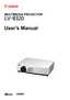 Page 1MULTIMEDIA PROJECTOR
User’s Manual 