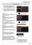 Page 35Computer	Input
35
Computer	Input
Image	Adjust	Menu
Image	Adjustment
Reset
Press the MENU button to display the On-Screen Menu.  Use the Point ▲▼ buttons to select Image	adjust and then press the Point ► button or the OK button.
1
2Use the Point ▲▼ buttons to select the desired item and then press the OK button to display the adjustment dialog box.  Use the Point ◄► buttons to adjust the setting value.
Note:• When White balance Red, Green or blue is    adjusted, Color	temp. will change to User.• When...