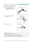 Page 25 
— 19— 
SETUP AND OPERATION 
Inserting the Remote Control Batteries  
1.  Remove the battery compartment 
cover by sliding the cover in the 
direction of the arrow (A). Pull out the 
cover (B).. 
 
2.  Insert the battery with the positive 
side facing up. 
 
3.  Replace the cover. 
 
 
Caution: 
1. Only use a 3V lithium battery (CR2025). 
 
2. Dispose of used batteries according to local ordinance regulations.  
 
3. Remove the battery when not using the projector for prolonged periods.     