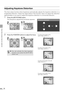 Page 5050
PROJECTING AN IMAGE FROM THE COMPUTER
Adjusting Keystone Distortion
The Auto setup function (Auto keystone) automatically adjusts the keystone distortion in a
longitudinal direction. Follow the steps below if the function does not adjust the distortion
appropriately or you want to adjust the keystone distortion in a horizontal direction.
1Press the [KEYSTONE] button.
The [Keystone adjustment] windows appears.
2Press the POINTER buttons to adjust the focus.
zYou can activate the Auto keystone
function...