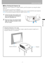 Page 3737Setting Up the Projector
Projecting an Image 
■When Pointing the Projector Up
When the screen is placed on a higher position, point the projector up using the adjust-
able foot.
You can point it up as far as 10 degrees.
The keystone distortion of the projecting image can be corrected with the auto keystone 
(P52) or by using the keystone distortion adjust function (P60).
1Lift the front side of the projector and 
push the adjusting foot lock button to 
extend the adjustable foot.
2Raise the image to...