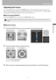 Page 5959Adjusting Image
Projecting an Image 
Adjusting the Focus
You can adjust the focus with the FOCUS button. The projection image may be out of 
focus if the projection distance is beyond the range of 1.2 m (3.9) to 9.1 m (29.6). Move 
the projector installation position if such is the case. (P35)
■Auto focusing (SX80 II)
Press the FOCUS button, and then the AUTO SET button.
■Manual focusing
1Press the FOCUS button to pop up a window shown at the lower right.
2Press the pointer buttons to adjust the...