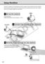 Page 30
2-2
Set up the camera1
Perform initial settings for the camera3
Connect the camera to the network2
LAN cable
VB-C50FSi
Hub
Set up the device.
Make sure the device is set up properly ( → P.2-4).
Connect the camera and your PC via the hub ( → P.2-6).
Insert the CD-ROM provided into your 
PC and perform initial settings following 
instructions on the screen ( → P.2-8).
Supplied CD-ROM
Setup Workflow
The flow for setting up and checking the camera’s images involves per\
forming various settings
after the...