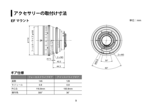 Page 1189
R50.8
60° 30°
∞T22.845.68111622
1.5
CANON
φ114
(4.1)2 x M3
42.2
44.3
2 x M313"
22"
14"
15"
16"
17"
18"19"20"
23"221"
30
 8 7 64'643'9
5
33'63'3
1510
ž«·±æ”w	
ÇZ
GO
mm
ÑŸç»”± ¶  φ
105
EFÚ¢ïÄ
ªž“7
Ñ¥”§µÅå Òªž ž æµÅå Òªž
Ã
: 146 126
Þ´á”ç 0.8 0.8
P.C.D. 116.8mm 100.8mm

â^¯ 300Ã 36Ã 