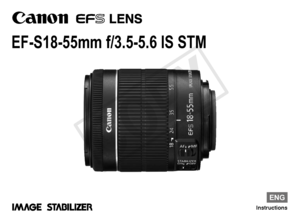 Page 1EF-S18-55mm f/3.5-5.6 IS STM
Instructions
ENG 
COPY  
