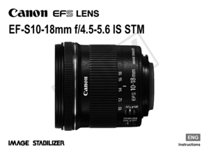 Page 1EF-S10-18mm f/4.5-5.6 IS STM
Instructions
ENG  
COPY  