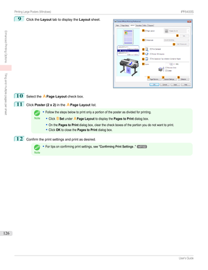 Page 1269
Clickthe Layouttabtodisplaythe Layoutsheet.10
Selectthe APage Layout checkbox.
11
ClickPoster (2 x 2) intheAPage Layout list.
Note
