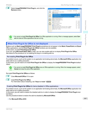 Page 3074
Select imagePROGRAF Print Plug-In ,andclickthe
Remove button.Note
