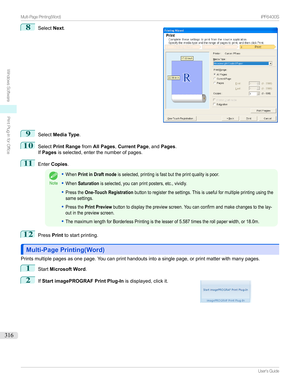 Page 3168
Select Next.9
Select Media Type .
10
SelectPrint Range fromAll Pages ,Current Page ,andPages .
If Pages isselected,enterthenumberofpages.
11
EnterCopies .
Note
