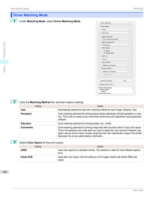 Page 380Driver Matching ModeDriver Matching Mode
1

Under Matching Mode ,selectDriver Matching Mode .
2
ClicktheMatching Method list,andthenselectasetting....