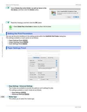 Page 4203
Select Delete the entire folder, as well as items in the
list above ,andthenclickthe Deletebutton.4
Readthemessag,eandthenclickthe OKbutton.
Note
