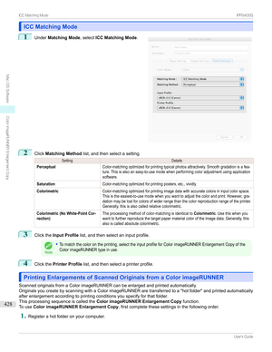 Page 428ICC Matching ModeICC Matching Mode
1

Under Matching Mode ,selectICC Matching Mode .
2
ClickMatching Method list,andthenselectasetting....