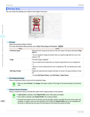Page 438Preview AreaPreview Area
Youcancheckthesettingsyoumadeontheimageinthisarea.
