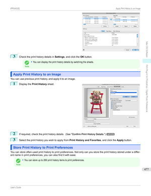 Page 4773
ChecktheprinthistorydetailsinSettings,andclickthe OKbutton.
Note
