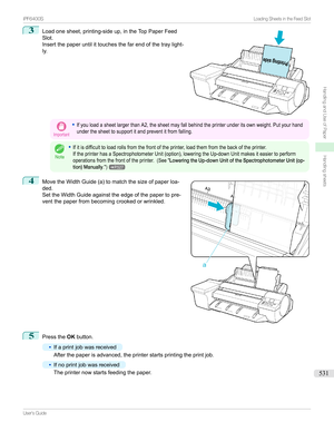 Page 5313
Loadonesheet,printing-sideup,intheTopPaperFeed
Slot.
Insertthepaperuntilittouchesthefarendofthetraylight- ly.Important
