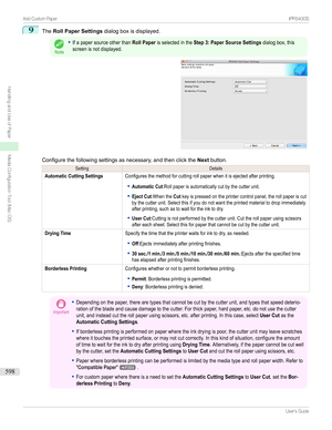 Page 5989
TheRoll Paper Settings dialogboxisdisplayed.
Note
